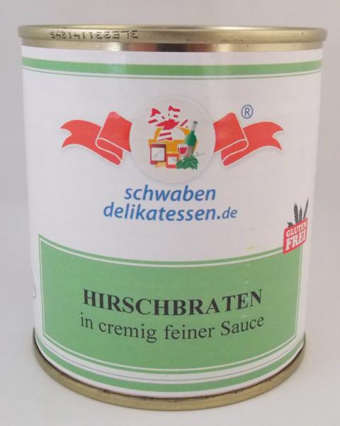 Hirschbraten in cremig feiner Sauce