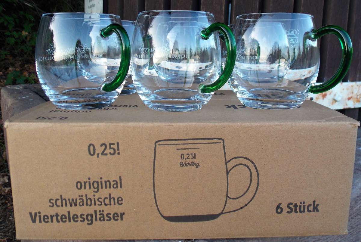 Original schwäbische Viertelesgläser